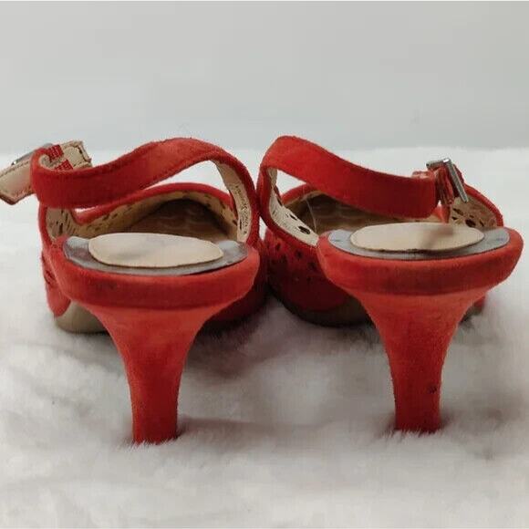 Y2K orange Calvin Klien slingback sz 9 - Picture 4 of 8